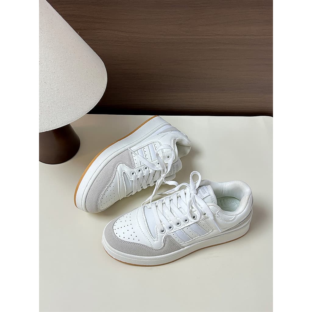 Estilo norte clássico Retro branco sapatos femininos ins estudantes da moda All-Match tênis casuais nicho tênis casuais