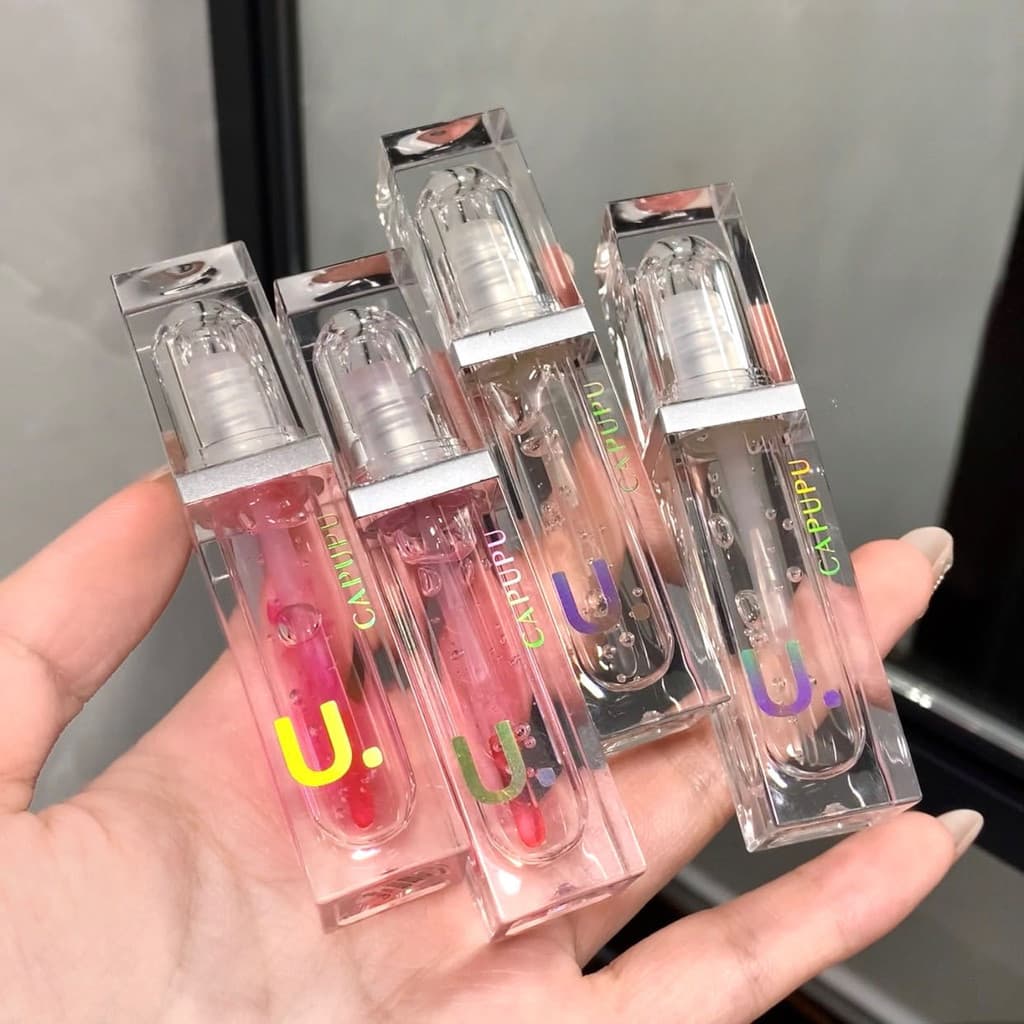 Óleo labial transparente brilho labial hidratante hidratante de longa duração desbotamento linhas labiais batom Primer d