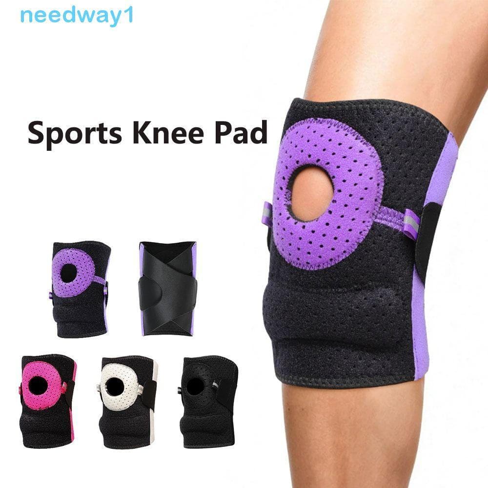 Joelheira esportiva NEEDWAY, respirável e antiderrapante, com suporte ajustável de silicone para a patela.