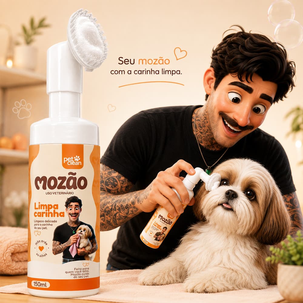 Limpa Carinha Limpador De Face Cães E Gato Mozão Pet Clean 150ml
