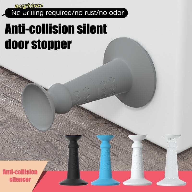 Anti-Colisão Silicone Mudo Auto-Adesivo Porta Rolha Pára-Choques De Sucção Traseira Retentor Protetor De Parede Escondid