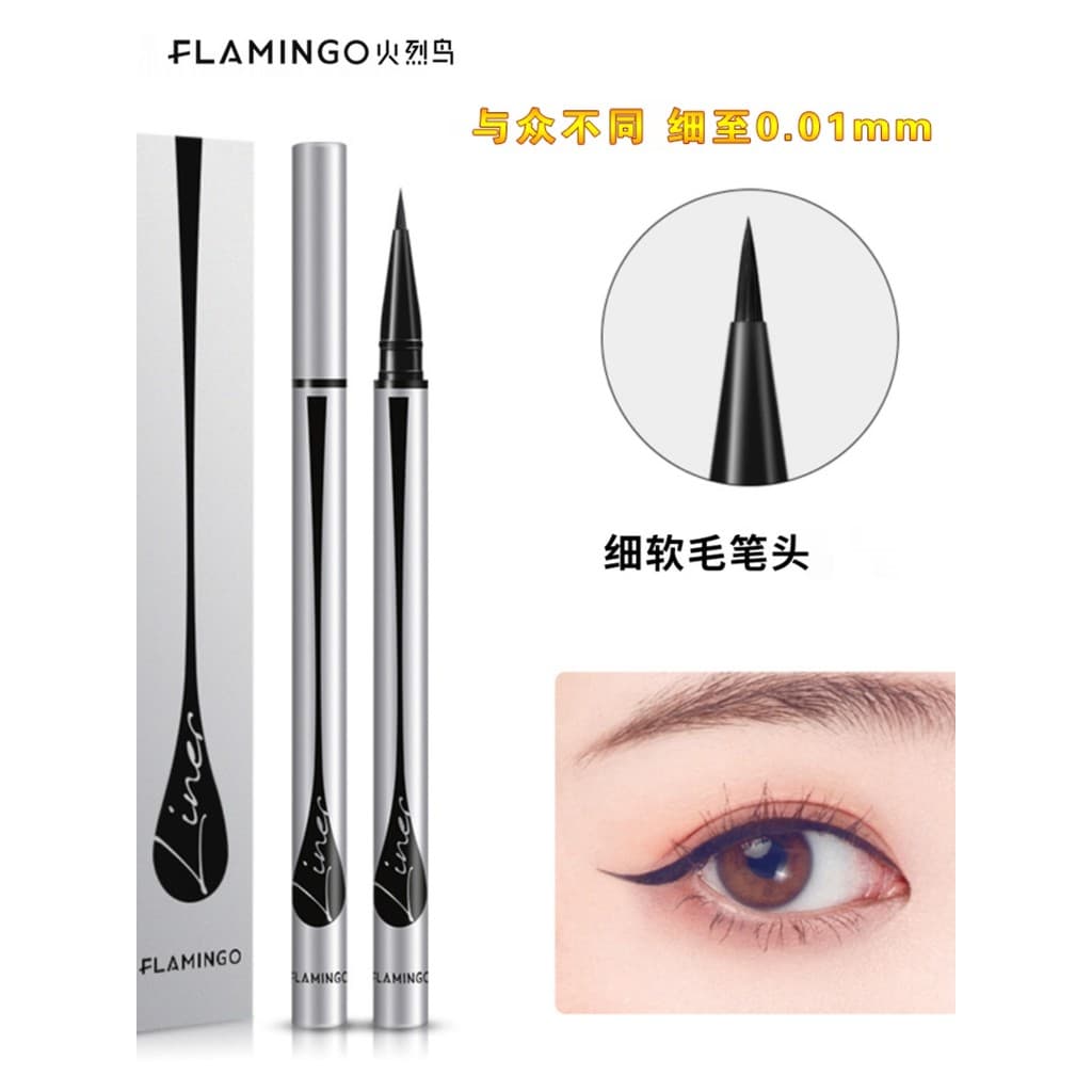 Flamingo novo estilo moda delineador líquido de longa duração à prova d'água sem manchas fixação maquiagem ponta macia c