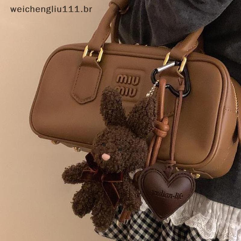 #     weicheng Chaveiro de Pelúcia Coelho Fofo Y2K, Pingente de Coelhinho para Mochila.   FCQT