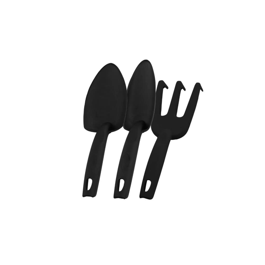 Kit Jardinagem 3 Peças Garfo 2 Pás Ferramentas Jardim Horta Plantio Vasos