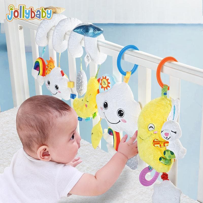 JOLLYBABY Nuvem Sino Cama Em Torno Do Carrinho De Brinquedo Do Bebê Pingente Cama Pendurada Brinquedo Calmante Do Bebê R