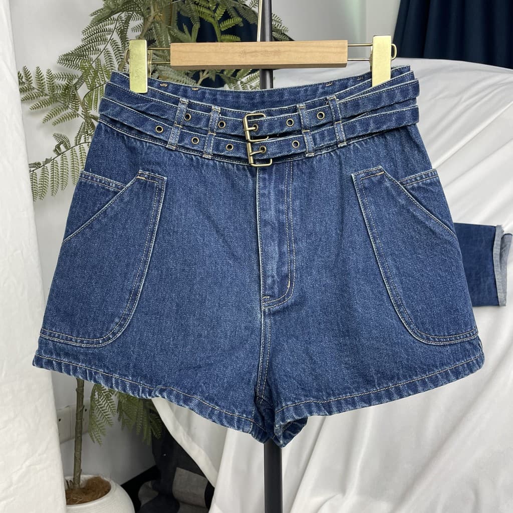 Americano Retro Denim Shorts feminino verão fino cintura alta mais magro olhar solto a linha reta perna larga calças que