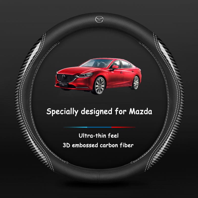 Capa ultra-fina para volante de carro, adequada para Mazda 2, 3, 5, 6, 8, CX5, CX7, CX3, CX9, RX, MX, CX30, BT50, antide