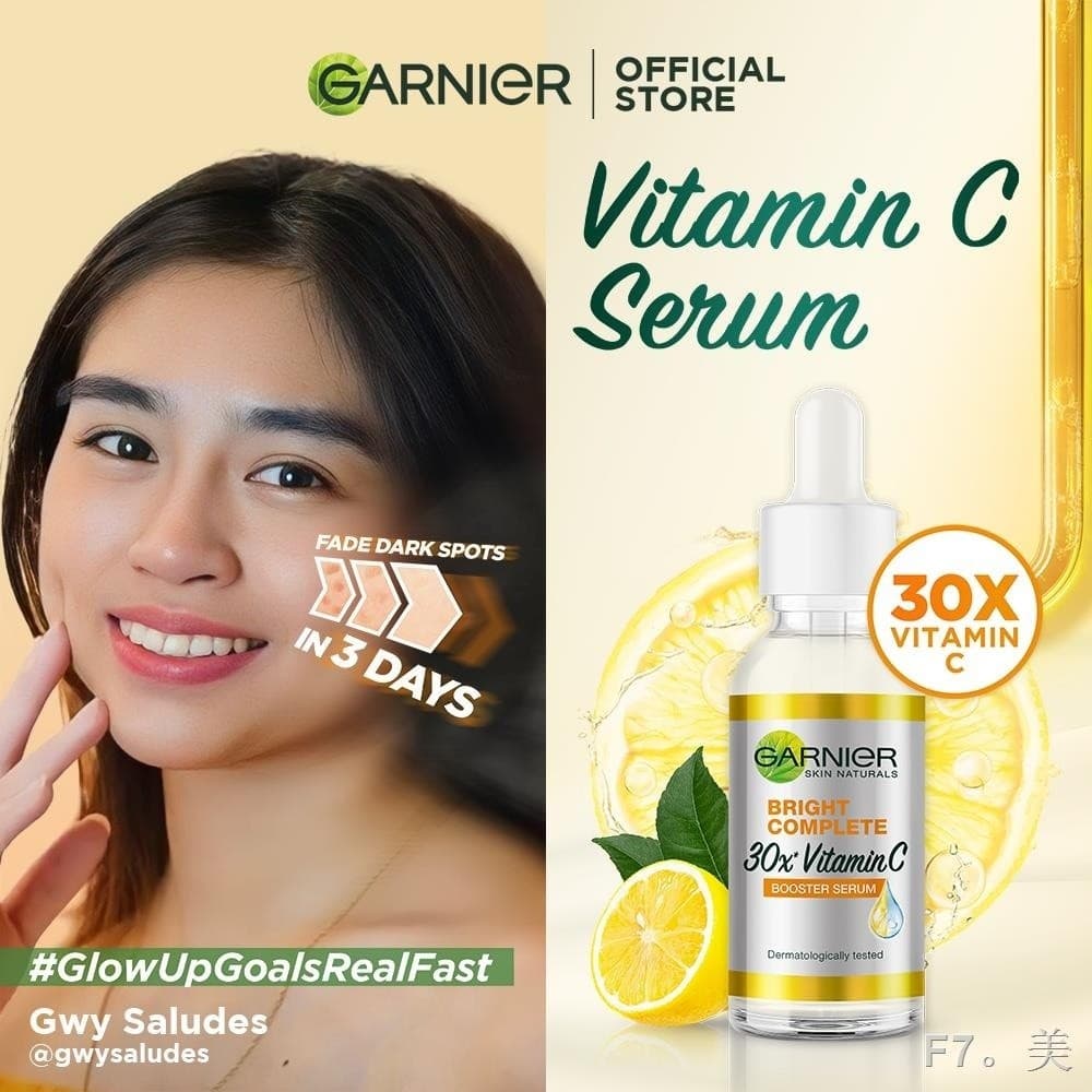 Soro Garnier Bright Complete Vitamin C 30ML Para Iluminar Manchas Escuras Facial 30ML