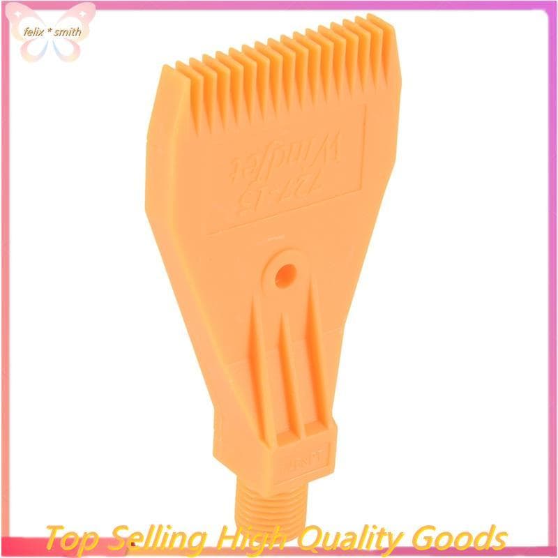 1/4BSP Rosca Macho ABS Furo Único Sopro De Ar Bocal Plano De Jato Amarelo