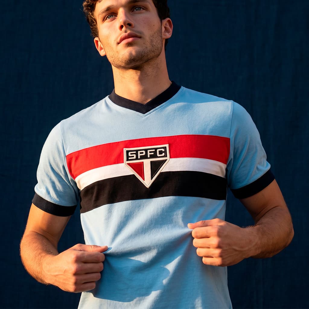 Camisa São Paulo Retrô Raça Uruguai - Linha Ouro Masculina Oficial