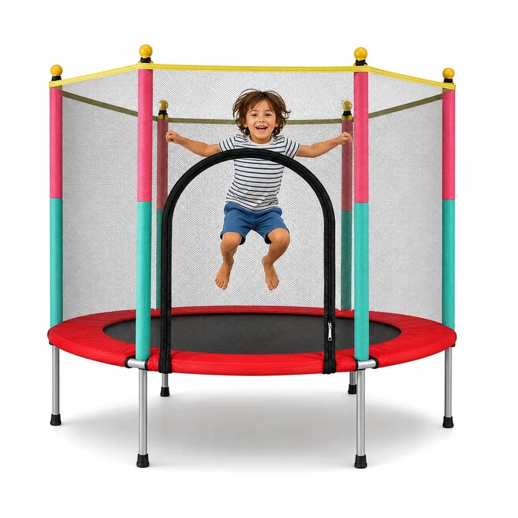 Cama Elástica Infantil Epsilon 1.4 m com Rede de Proteção para Crianças