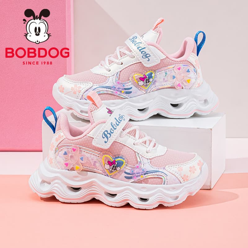 Bobo sapatos infantis meninas sapatos esportivos leves 2026 novo estilo outono grandes meninas papai sapatos antiderrapa