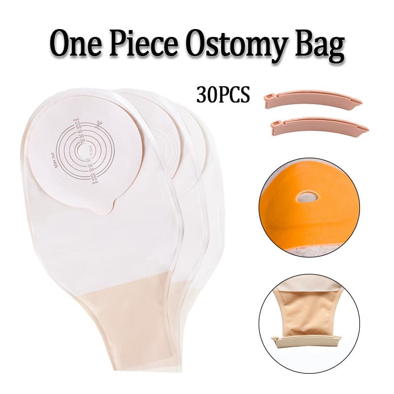 Saco De Ostomia De Uma Peça , Chassi Hidrocolóide , Bolsa De Colostomia , Forro Não Tecido , Descartável Para Cuidados C