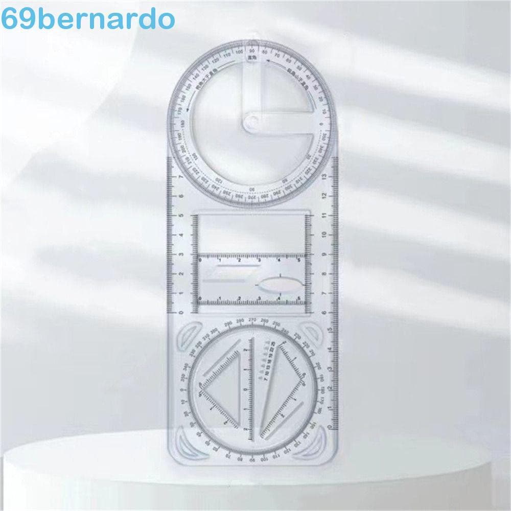 Régua De Desenho BERNARDO , Geométrica Multifuncional De Ângulo De Atividade , Modelo De Plástico Transparente