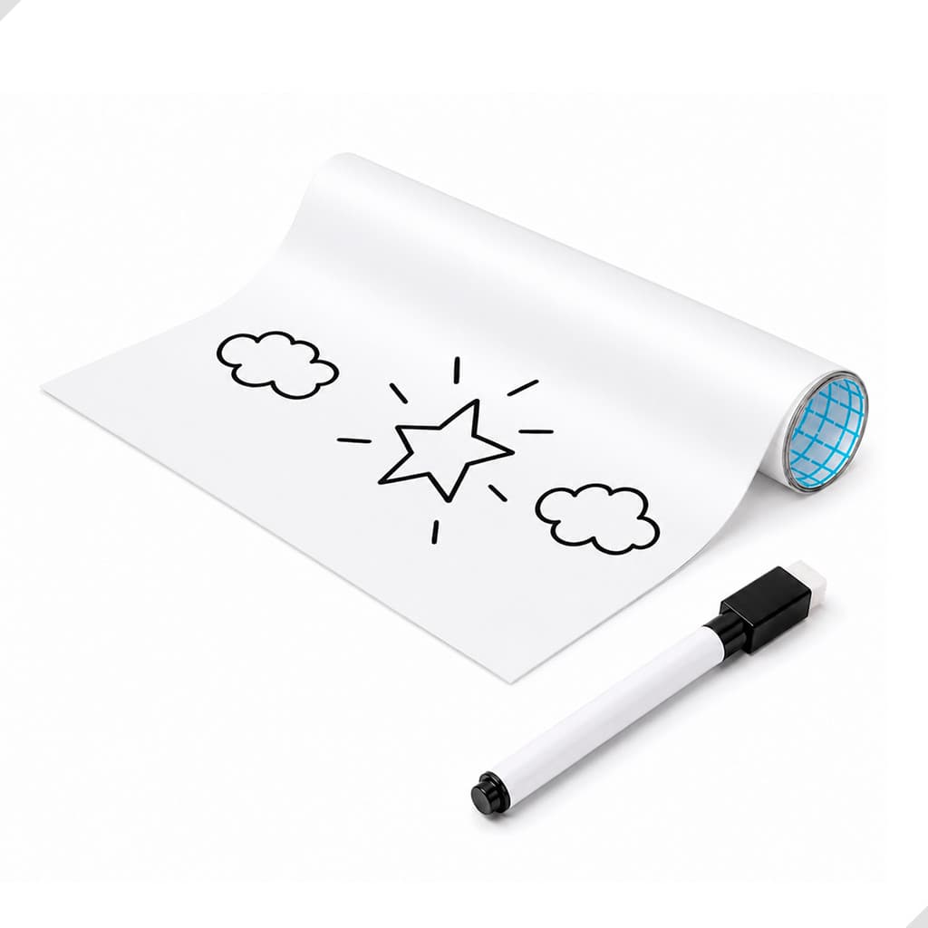 Quadro Adesivo De Parede Branco Ou Preto Tipo Lousa Com Caneta Giz Incluso Infantil E Criativo