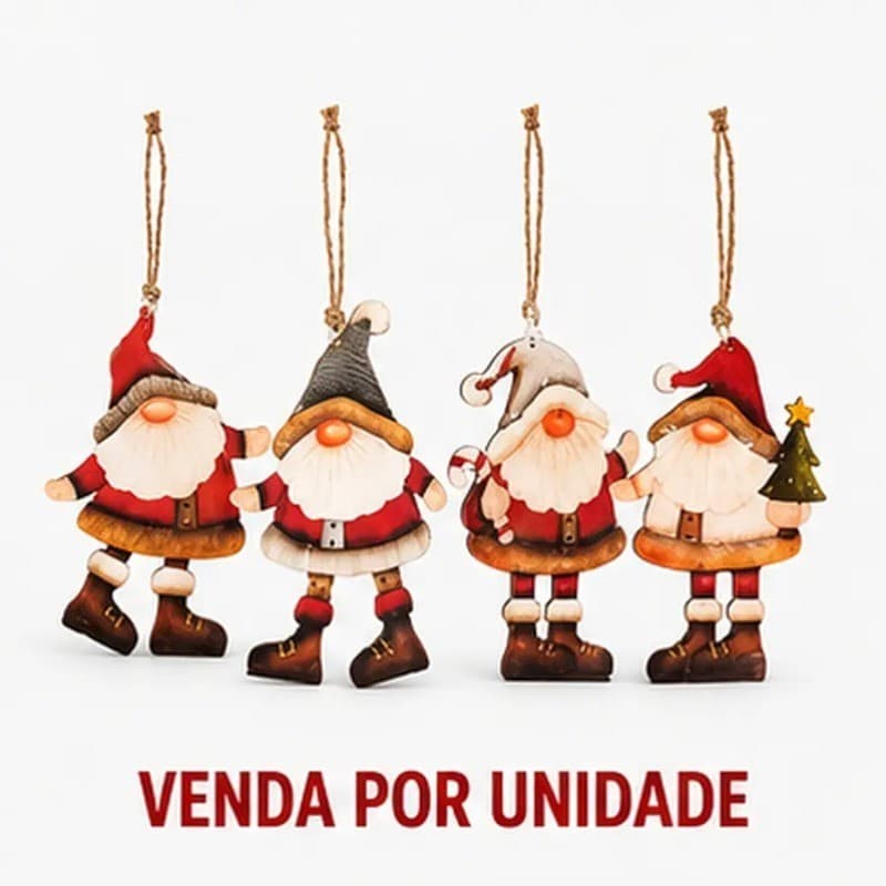 Kit Encanto do Papai Noel com 4 Personagens Natalinos Decorativos Sortidos – OIH-9282