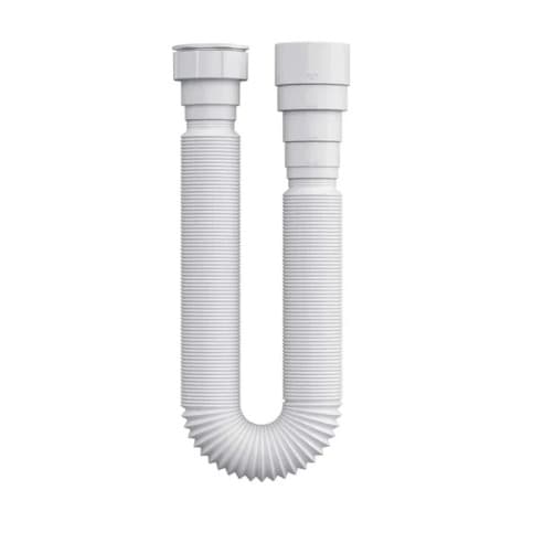 01 Sifão Tubo Sanfonado Extensivo Longo 75cm Para Pias/Tanques e Lavatórios
