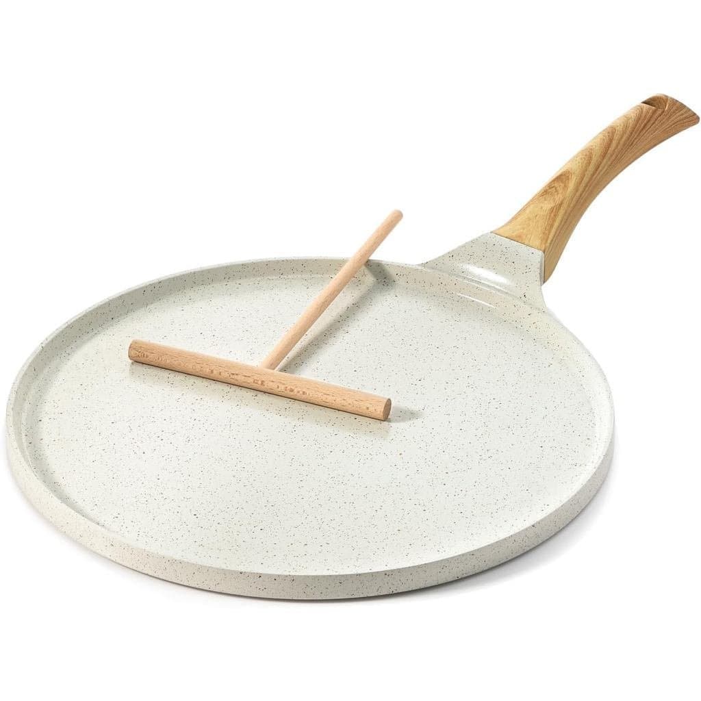 Panela Antiaderente SENSARTEN, com Espátula, Panela para Dosa de 10 Polegadas com Revestimento Cerâmico, Panela para Pan