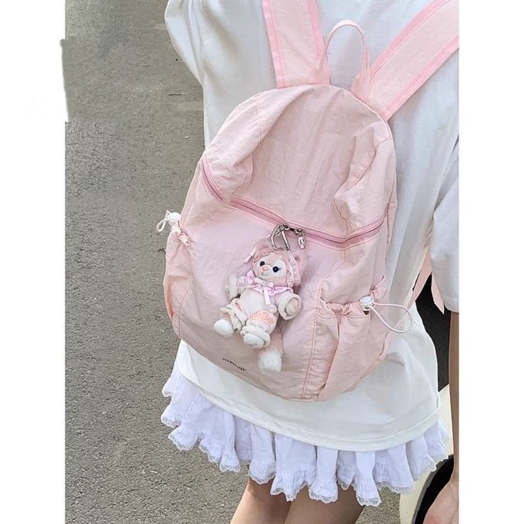 Bolsa de lona de náilon feminina 2026 novo estilo moda na moda versão coreana mochila estudante classe grande capacidade
