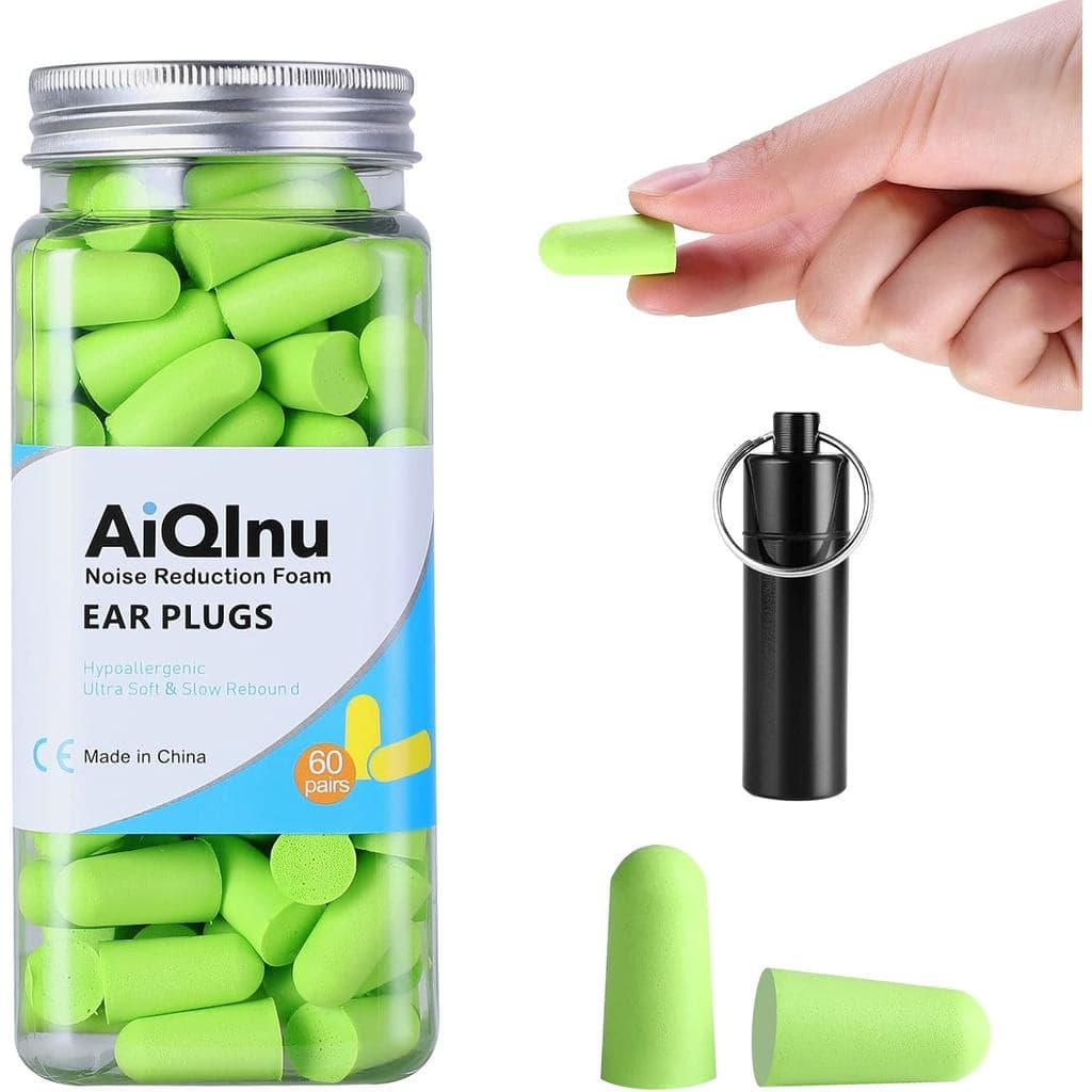 Protetores Auriculares AiQInu para Dormir, Proteção Auditiva, 60 Pares de Protetores Auriculares com SNR de 38 dB, Prote