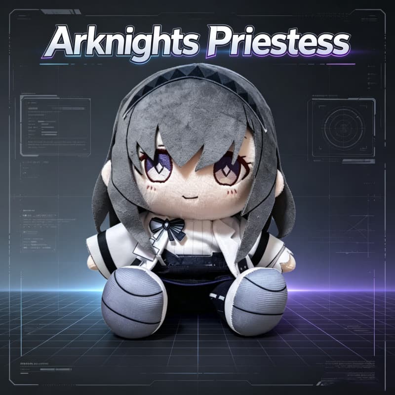 Boneca de Algodão da Sacerdotisa de Arknights de 20cm, Brinquedo de Pelúcia Anime Fufu, Boneca Fofa Colecionável para Fã