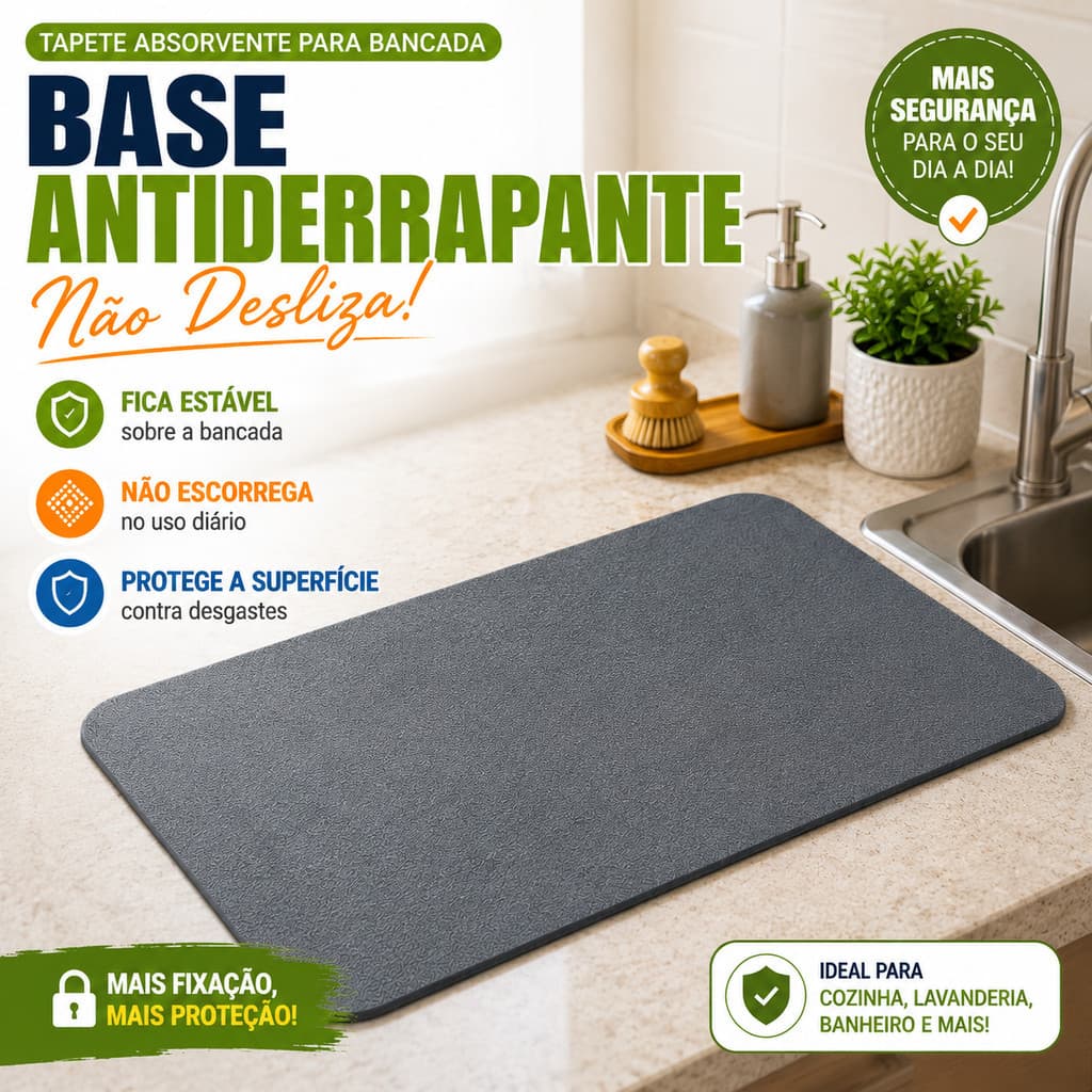 Tapete Escorredor De Louças Fácil De Guardar Secagem Rápida Antiderrapante Para Louças Tapete Escorredor