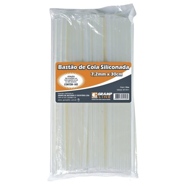 Cola Quente Silicone Em Bastão Fina Transparente - 1Kg