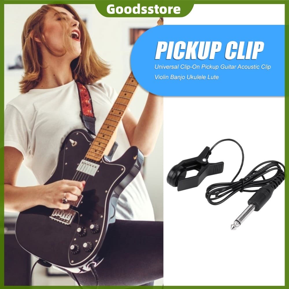 Clipe De Captação De Guitarra De Fácil Instalação Afinador De 6.35 Mm Para Apresentações Em Violino E Ukulele [Goodsstor