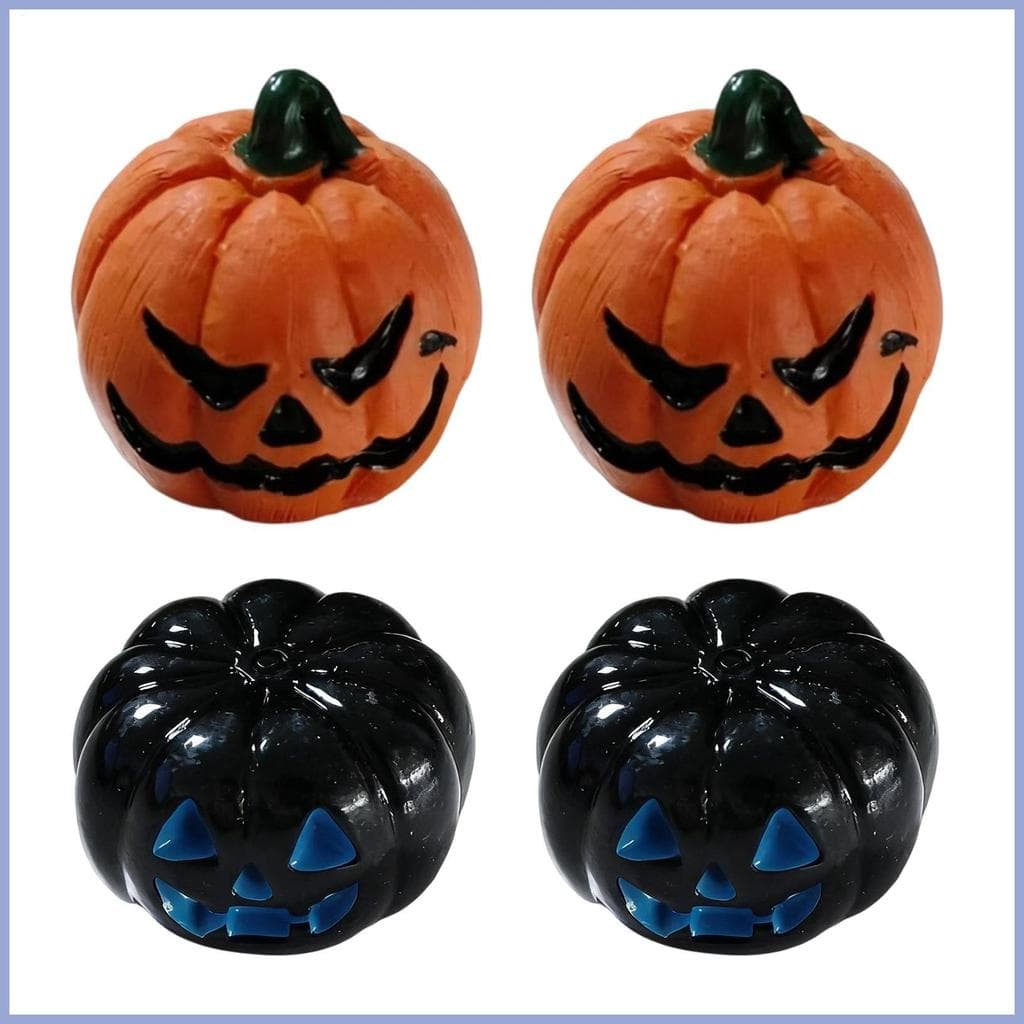 Decoração De Aquário De Halloween , 4 Peças , Mini Resina De Abóbora , Estátua Sazonal , Decorações Em Miniatura Para Ca
