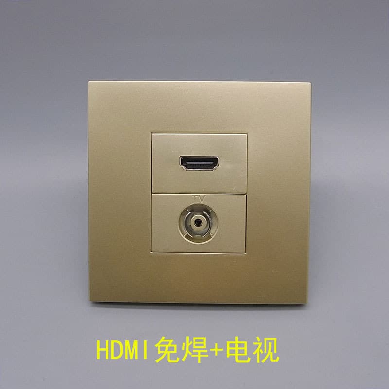 Champagne Gold Tipo 86 HDMI TV HD Cabo sem solda TV a cabo TV HDMI HD Painel de TV Audiovisual