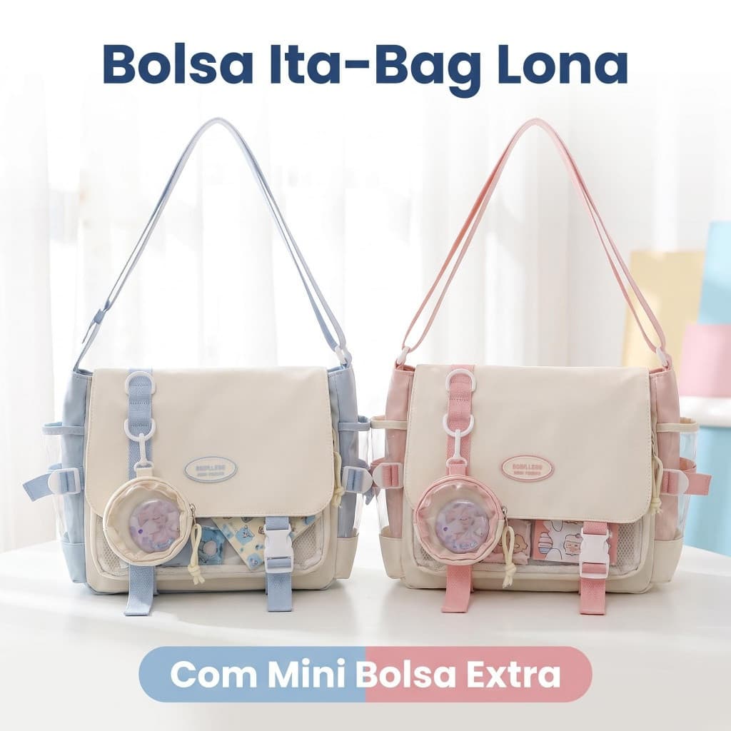 Ita Bag Pain Bag Messenger Bag Estudante Bolsa Mensageiro de Grande Capacidade Transparente Bar Display Estilo Japon