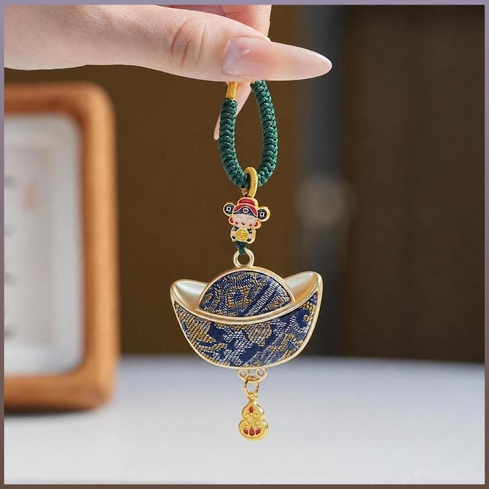 Pingente De Saco , Chaveiro Portátil Bordado Estilo Chinês Criativo Da Sorte Feito À Mão Com Borla