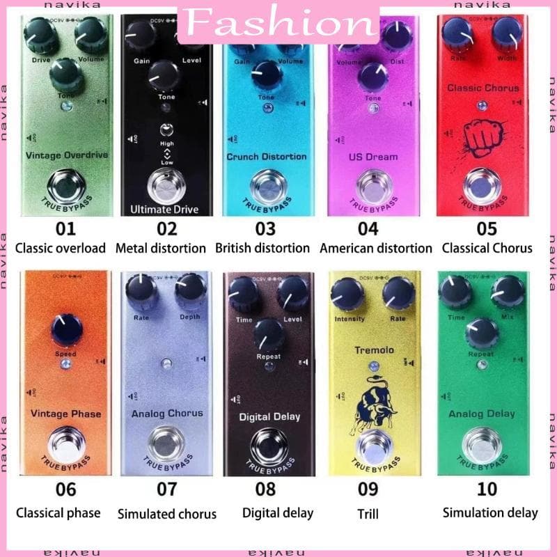 Processador Compacto De Efeitos De Guitarra NA , Tipo Único , 9V , Pedal De Efeito Elétrica , Acessórios Para Instrument