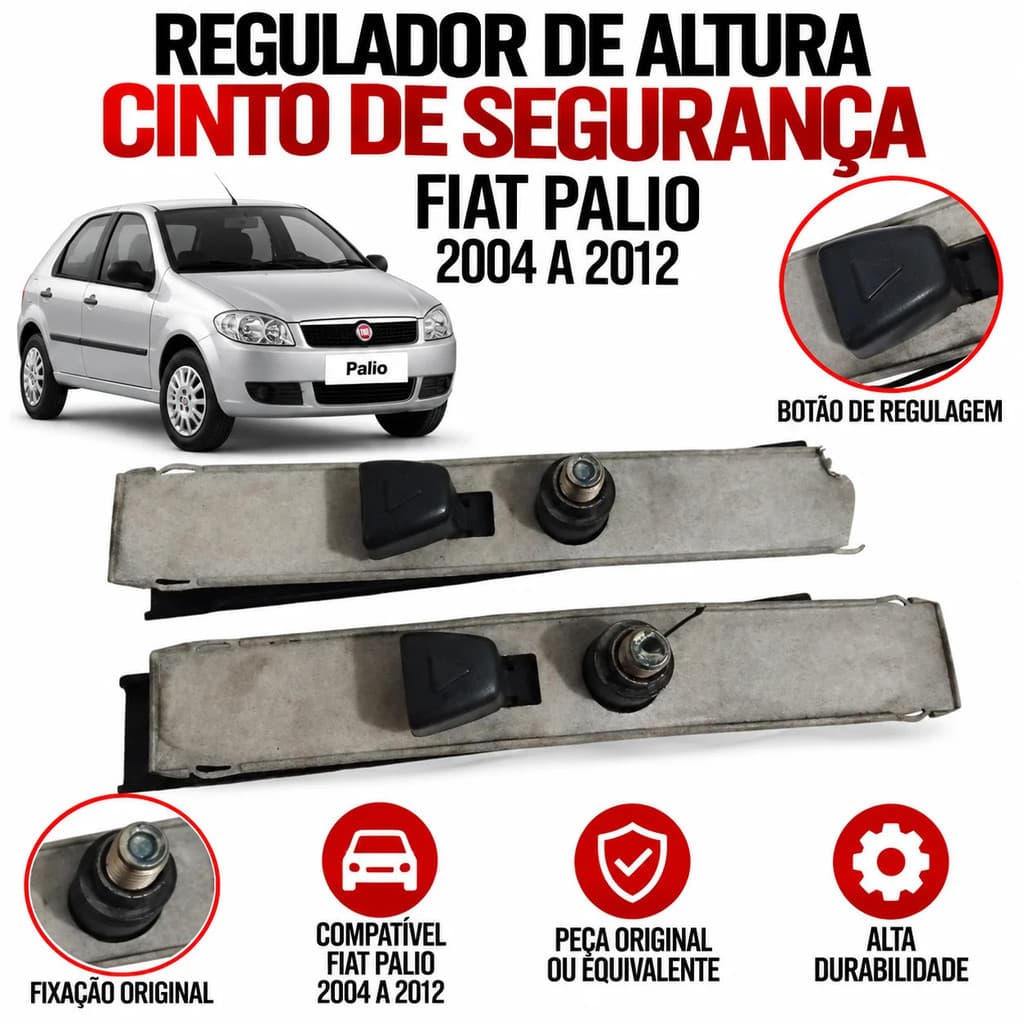Regulador Altura Cinto Segurança Fiat Palio 2004 2008 2012