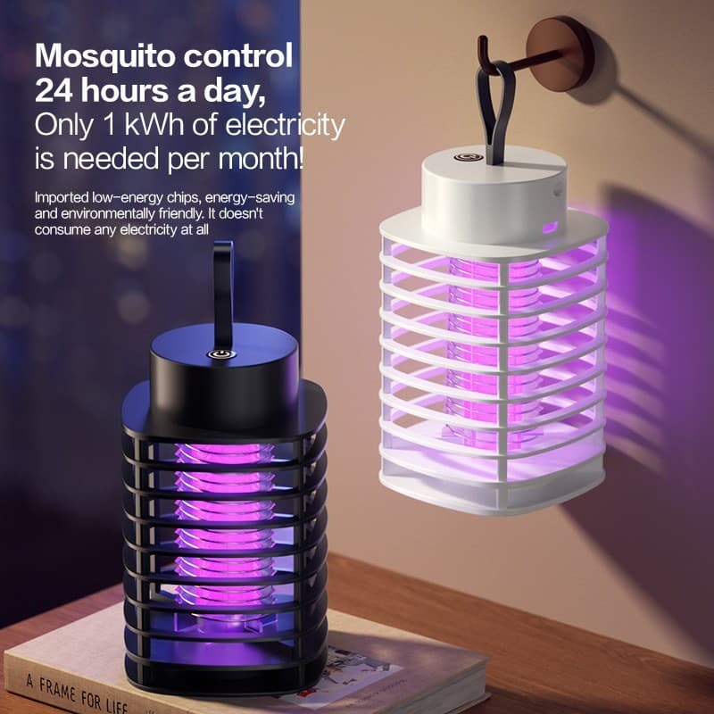 Casa choque elétrico mosquito assassino lâmpada fixado na parede portátil USB mosquito armadilha inteligente ao ar livre