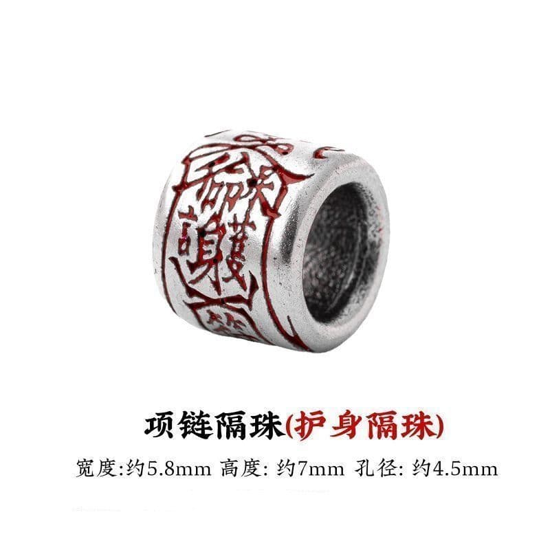 Fudao separador contas Wenwan frisado grande buraco chicote de fios acessórios taoístas estilo chinês diy colar pingente