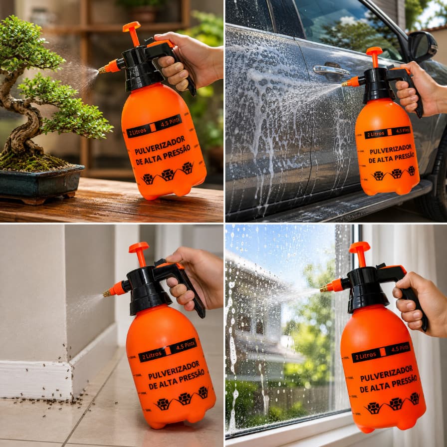 Kit Pulverizador De Alta Pressão 2L para Jardinagem e Agricultura