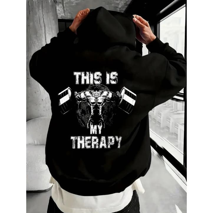 Moletom Blusa de Frio Casaco Treino Academia Levantar Peso é Terapia Streetwear Novo!