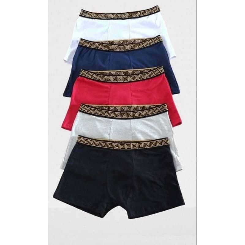 Cueca Boxer Masculino 100% Algodão Kit Com 5 Unidades Malha Peruana