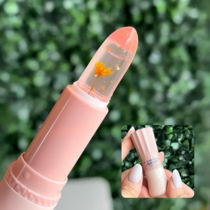 Batom Mágico Lip Balm Hidratante Transparente Flor - Lua e Neve