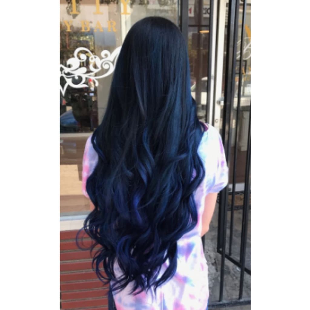 Utimix Muita Extensão de Cabelo em Fibra Orgânica WENG e Fairy Preto liso com Aplique Tic Tac para Volume - Me