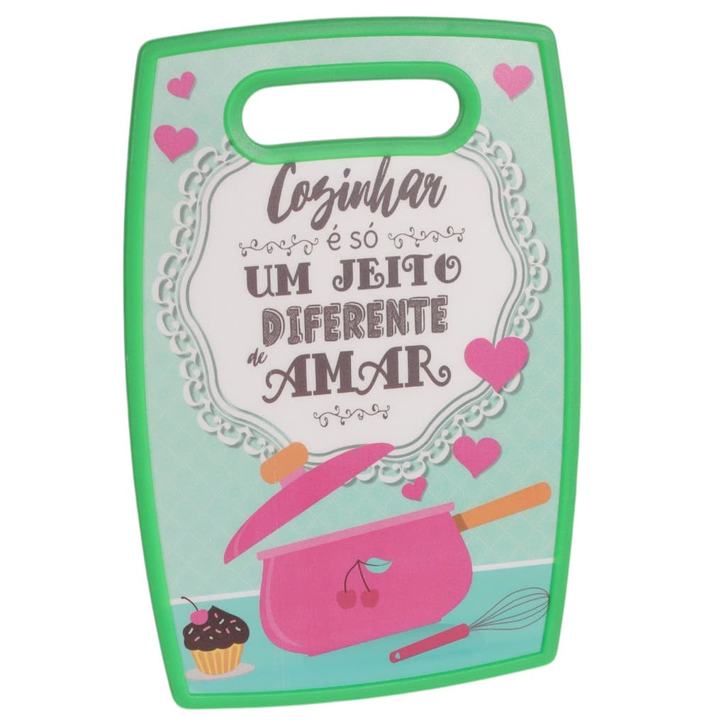 Tábua Corte Carne Legumes Plástico Reforçado Resistente 30Cm