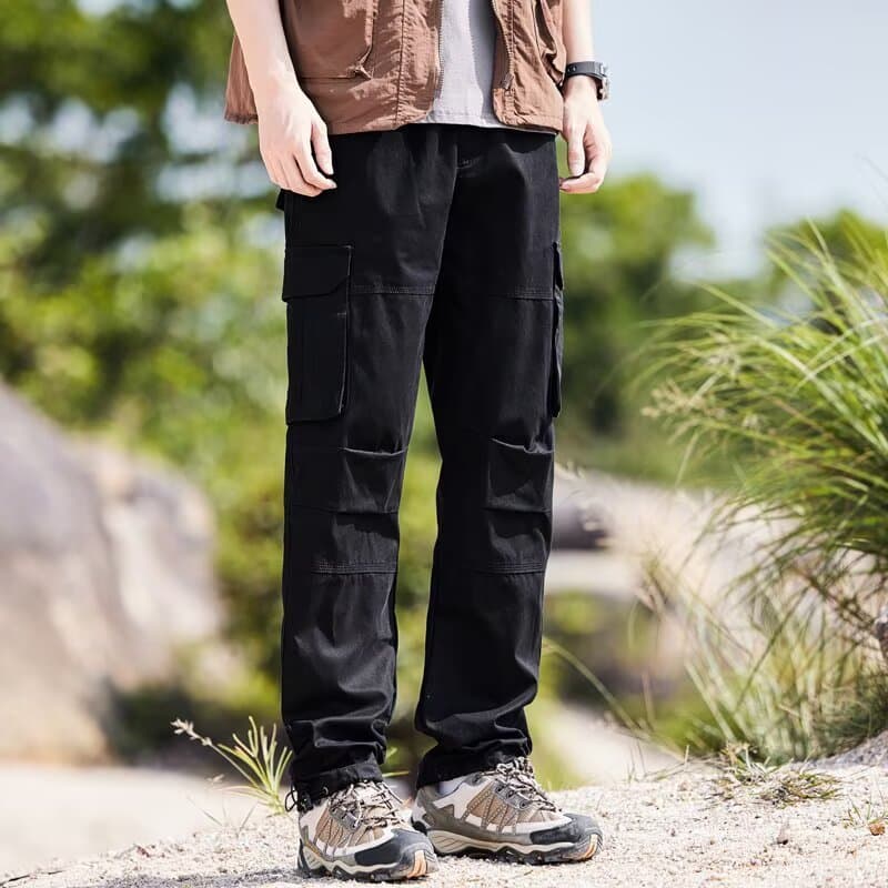 Ao ar livre Multi-bolso macacão masculino primavera outono estilo em linha reta solto Casual montanhismo 2025 novo estil