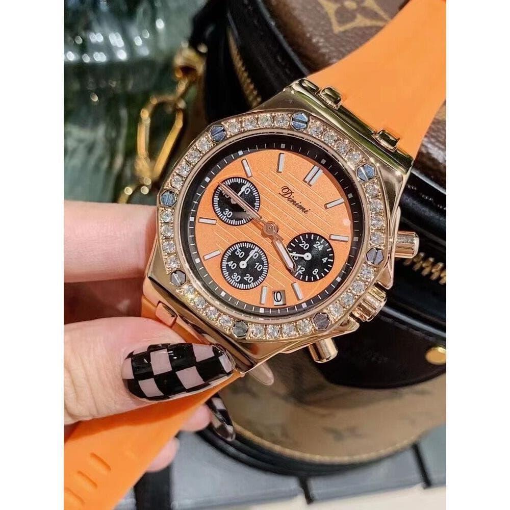 Multifuncional High-End Royal Orange Luminoso Frank Gypsophila Mimule Richard Oak Relógio Feminino