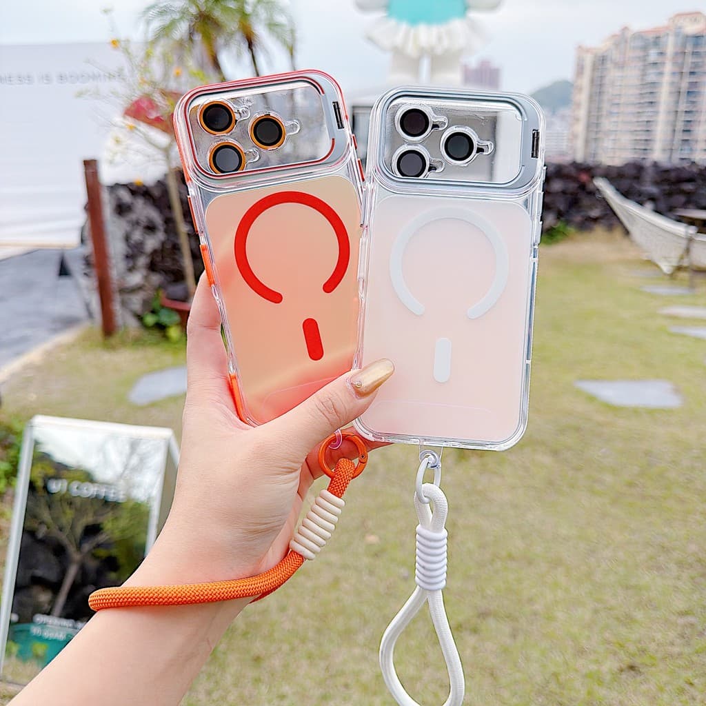 Para iPhone 17 Pro Max Capa De Telefone Colorida E Proteção Air Com Alça Suspensa
