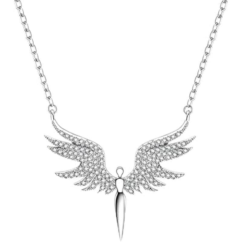 Colar Com Pingente De Asas De Anjo Para Mulheres , Asa , Zircônia Cúbica , Colares Delicados