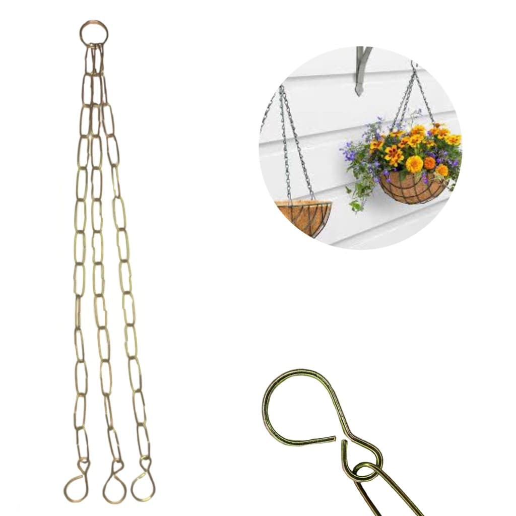 2 Correntes 44cm para Pendurar Vasos Pratos Xaxim e Plantas