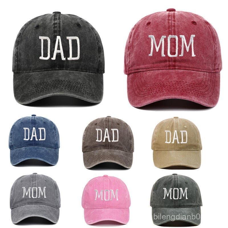 DAD MOM Bordado Bonés De Beisebol Vintage Hiphop Chapéus Protetores Solares Ajustáveis