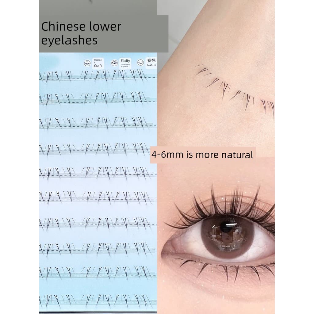 | 【cílios com cola e pinça】 | cílios tufinho fox eyes tufinho gatinho ✳Novo estilo chinês sem cola cílios inferio