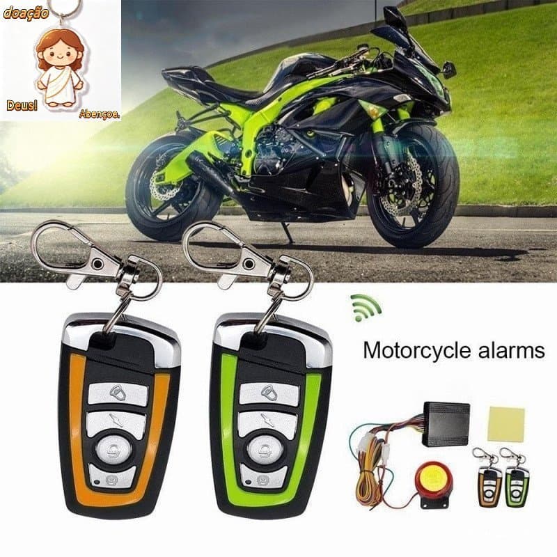 Chave De Controle Remoto De Partida De Motor Motocicleta Scooter Universal Anti-Roubo 125dB